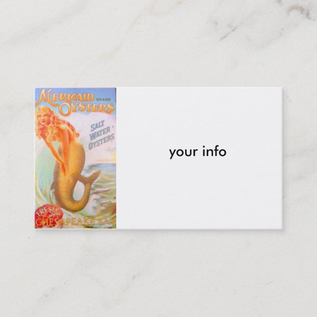 golden mermaid business card (Front)