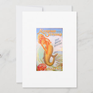 golden mermaid invitation card