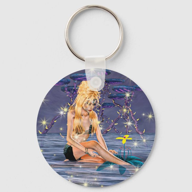 Golden Mermaid Key Ring (Front)