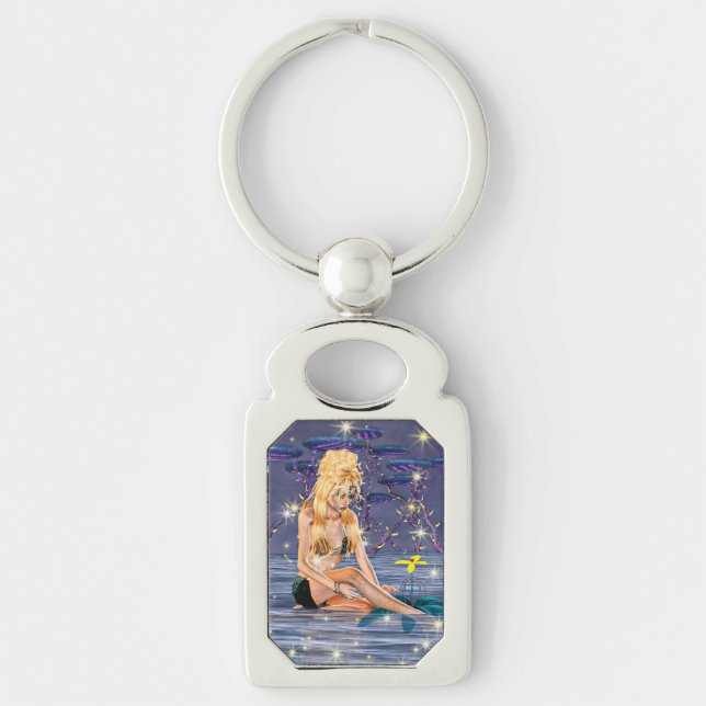 Golden Mermaid Key Ring (Front)