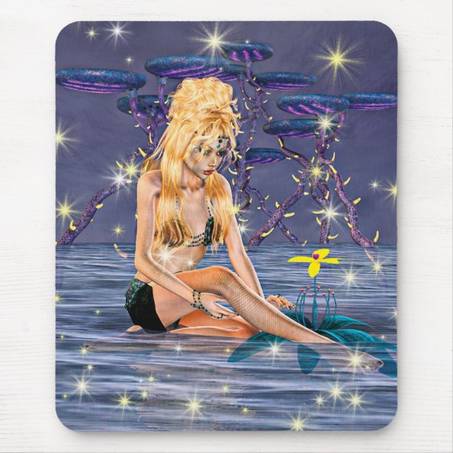 Golden Mermaid Mouse Mat (Front)