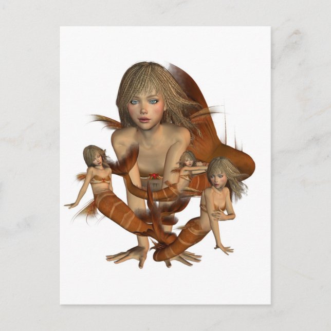 Golden Mermaid  Postcard (Front)