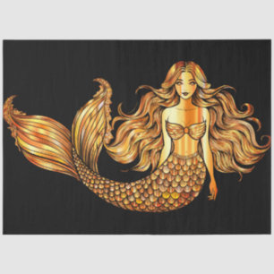 Golden Mermaid Tissue Paper