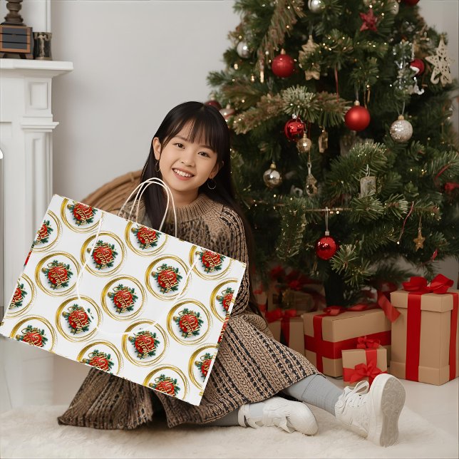 Golden Merry Christmas Gift Bag (Creator Uploaded)