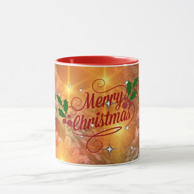 Golden Merry Christmas Mug (Center)