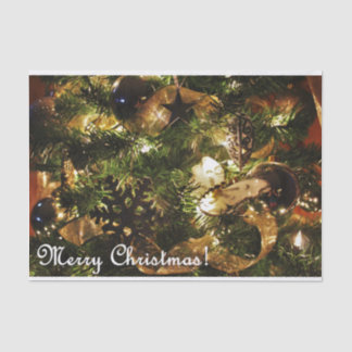 Golden Merry Christmas Tissue Paper