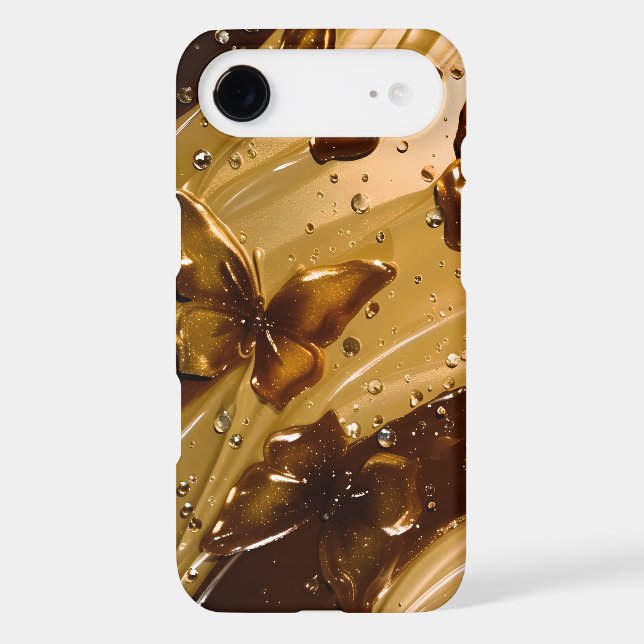 Golden Metallic Butterfly Glam Abstract (Back)