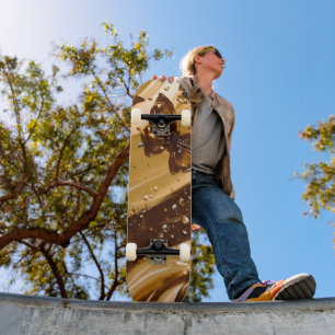 Golden Metallic Butterfly Glam Abstract Skateboard