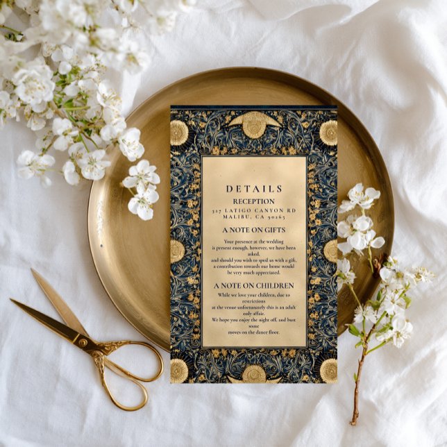 Golden Midnight Celestial Wedding Enclosure Card (Creator Uploaded)