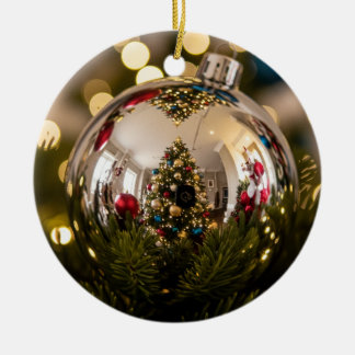 Golden Mirror Christmas Ornament