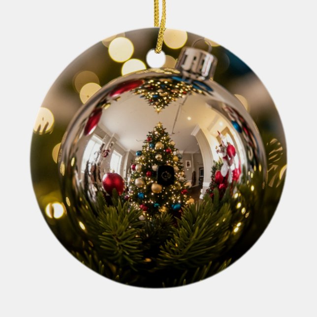 Golden Mirror Christmas Ornament (Front)