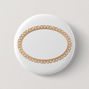 Golden Mirror Frame Template - Add your TXT or IMG 6 Cm Round Badge