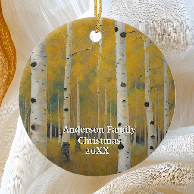 Golden Modern Aspen Trees Ceramic Tree Decoration (Creator Uploaded)