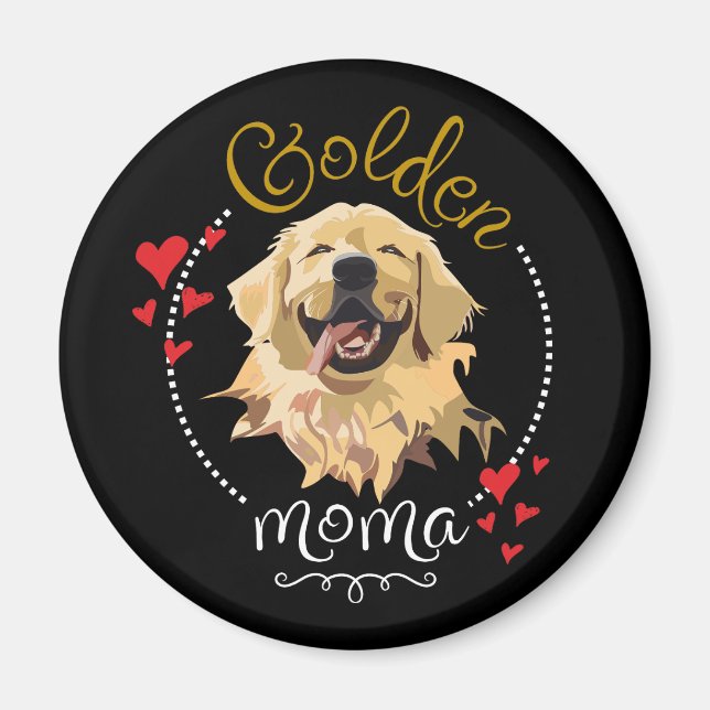 "Golden Moma: Celebrate the Love of Retrievers" Magnet (Front)