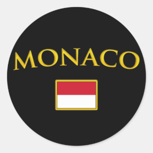 Golden Monaco Classic Round Sticker