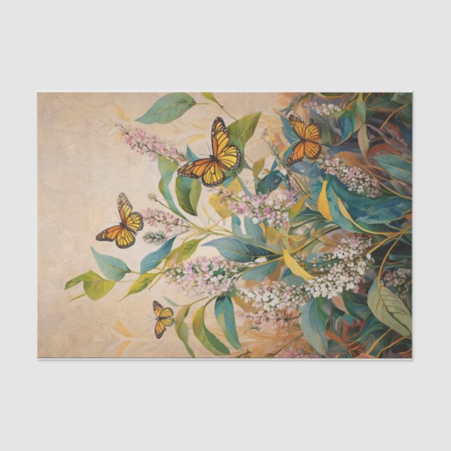 Golden Monarch Milkweed & Meadow Tissue Paper (Front)