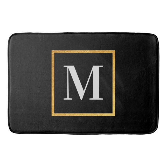 Golden Monogram Bath Mat (Front)