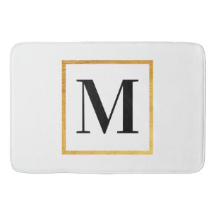 Golden Monogram Bath Mat
