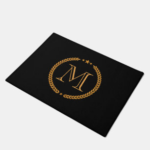Golden Monogram Doormat