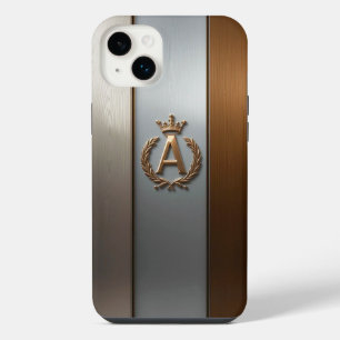 Golden Monogram Emblem A iPhone 14 Plus Case