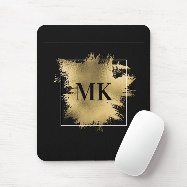 Golden Monogram Mouse Mat (With Mouse)
