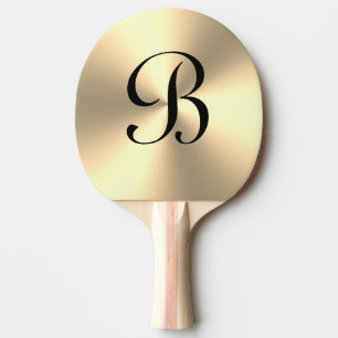 Golden monogram table tennis ping pong paddle