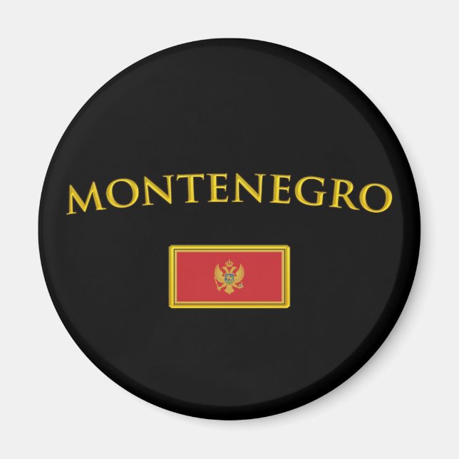 Golden Montenegro Magnet (Front)