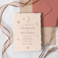 Golden Moon Celestial Boho Wedding Qr Code