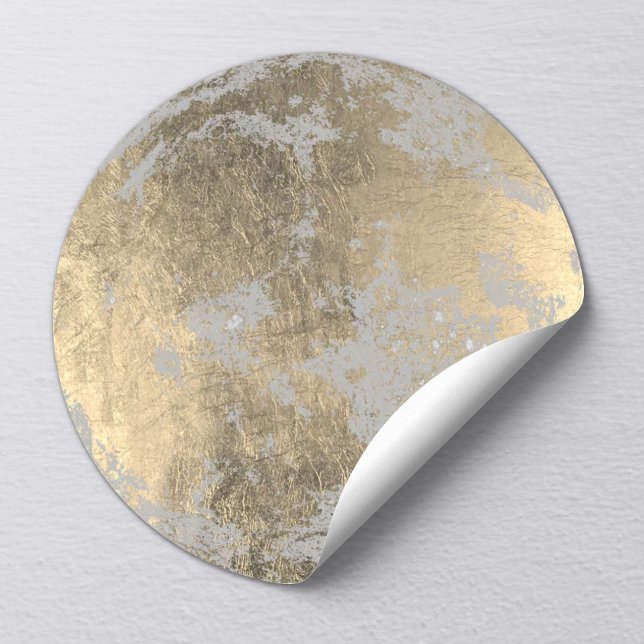 Golden Moon Classic Round Sticker (Creator Uploaded)