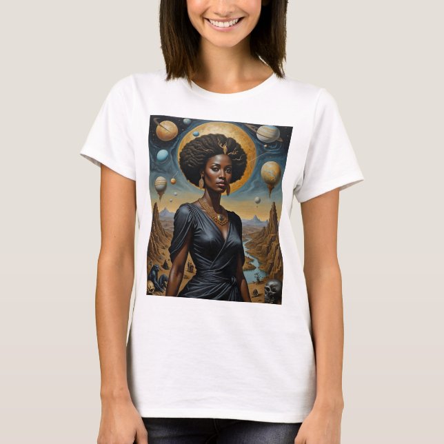 Golden Moon Crown Cosmic Queen Shirt (Front)
