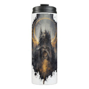 Golden Moon Gothic Architecture Tumbler