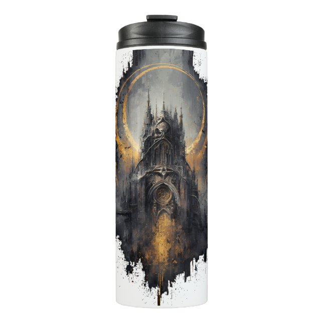 Golden Moon Gothic Architecture Tumbler (Front)