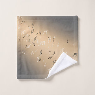 Golden moon Musical Note  Wash Cloth