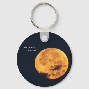 Golden Moon Personal Info Key Ring