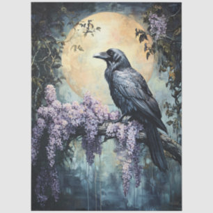 Golden Moon Raven Wisteria Tissue Paper