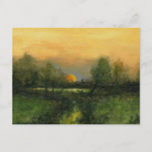 Golden Moonrise postcard