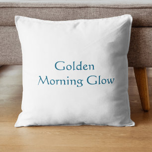 Golden Morning Glow Modern Script Cushion
