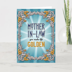Golden Mother In Law Card