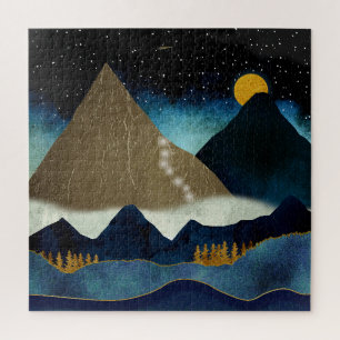 Golden Mountain Climbers Jigsaw Puzzle