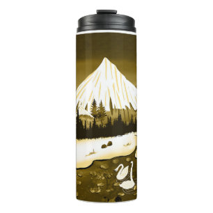 ☕ Golden Mountain Landscape Coffee Mug 