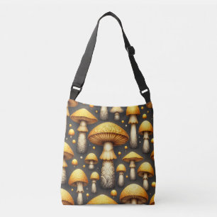 Golden Mushrooms Crossbody Bag