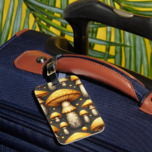 Golden Mushrooms Luggage Tag