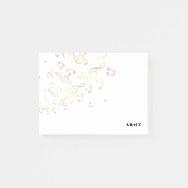 Golden Music Notes (Front)