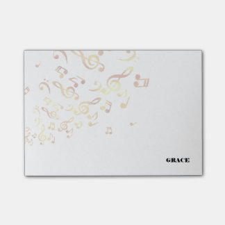 Golden Music Notes