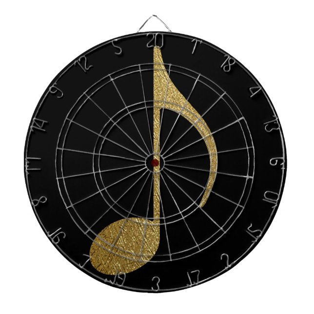 golden musical note dartboard (Front)