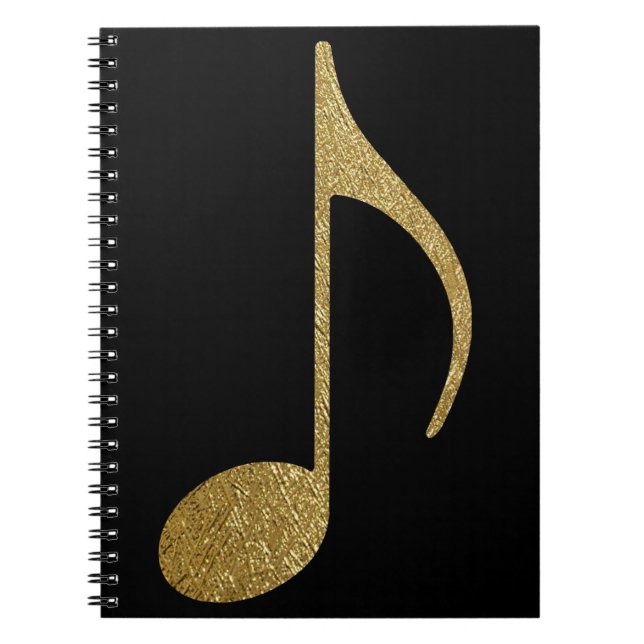 golden musical note notebook (Front)