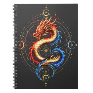 Golden Mystic Dragon Luxury Notebook