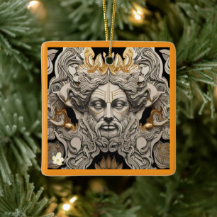 "Golden Mythology Art" Ceramic Ornament