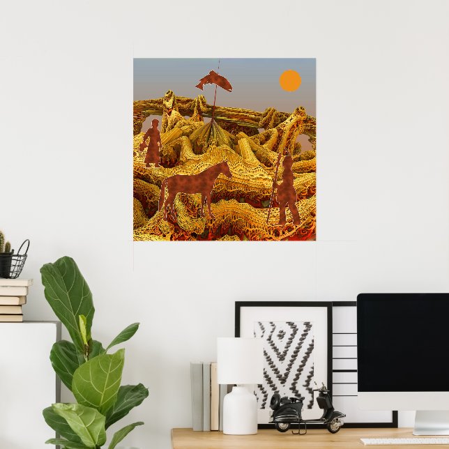 Golden Native Americans Poster (Home Office)