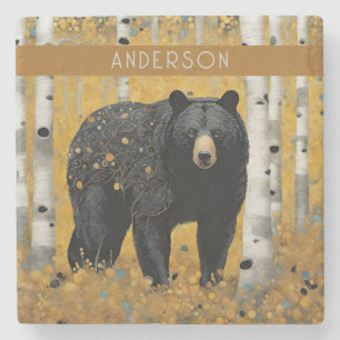 Golden Nature Ceramic Tile Stone Coaster